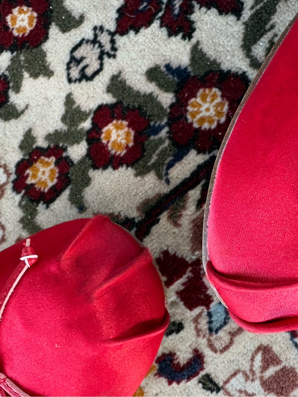 Miu miu red satin ballet flats - Picture 3 of 4